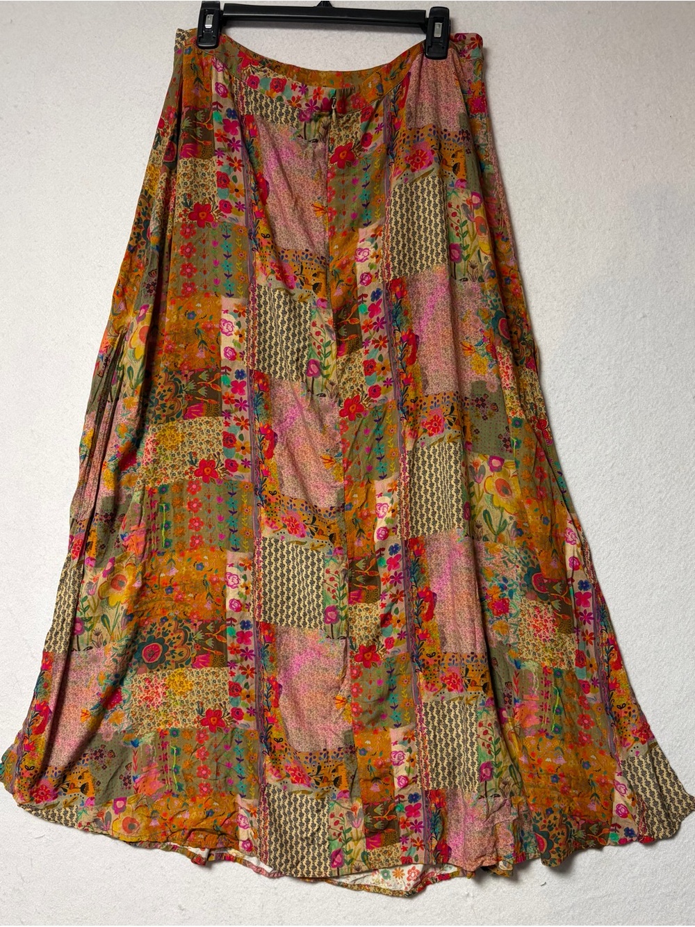 Natural Life Patchwork Floral Maxi Skirt Boho Cottagecore Minimalist Size XL - Picture 4 of 11